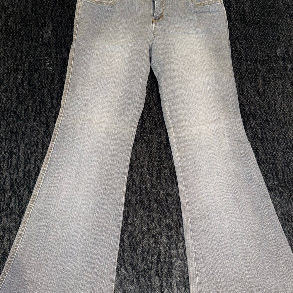 Jeans Glo Denim Gray Boot Cut Size 13 Mid Rise
